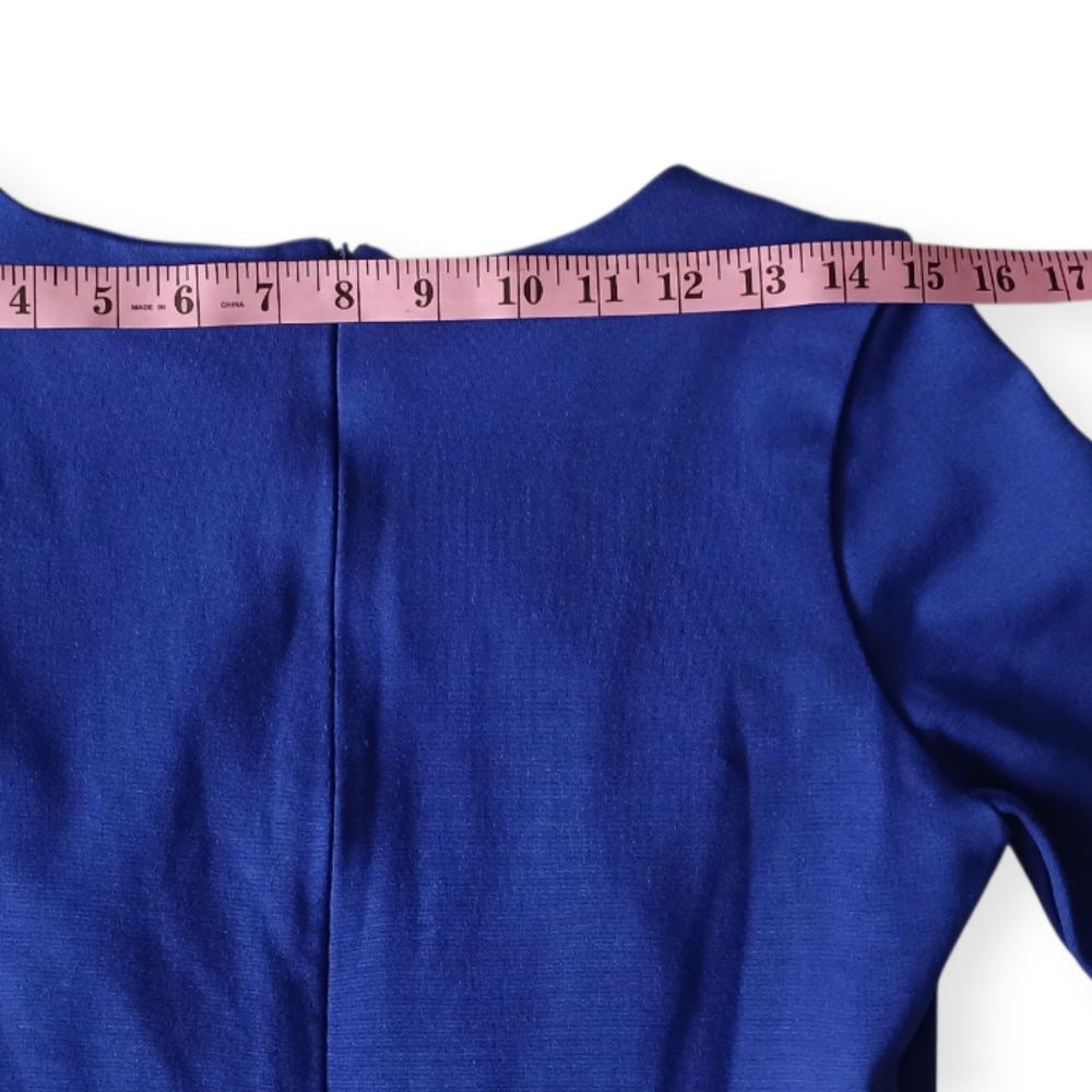 LULUS FOREVER CHIC ROYAL BLUE LONG SLEEVE DRESS. SIZE M - Picture 8 of 16